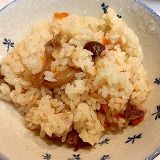 きのこ釜飯の素で作る☆簡単鶏飯